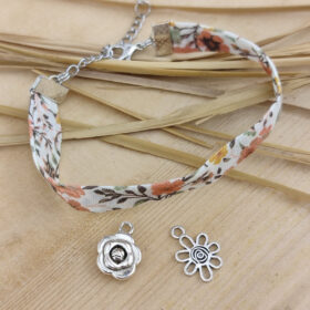 Bracelet tissu Orange brûlée