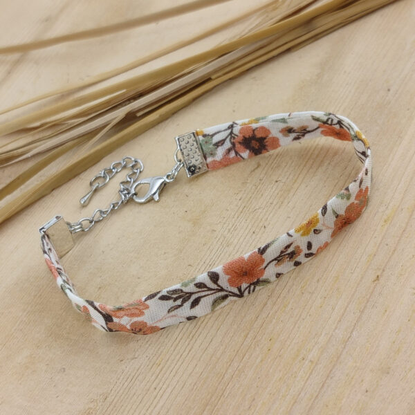 Bracelet tissu Orange brûlée