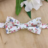 Noeud papillon enfant à fleurs roses et bleues
