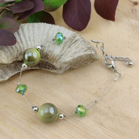 Bracelet perles scintillantes
