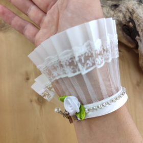 Bracelet dentelle et strass - Personnalisable