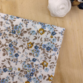 Pochette costume fleurs bleues