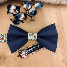 Nœud papillon bleu marine