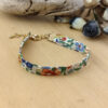 Bracelet tissu fleuri