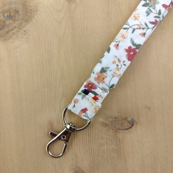 Dragonne porte badge / clés Liberty bordeaux