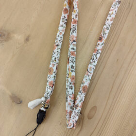 Cordon téléphone Liberty orange brûlée