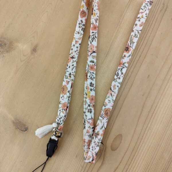 Cordon téléphone Liberty orange brûlée