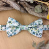 Noeud papillon double floral vert