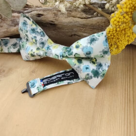 Noeud papillon floral vert