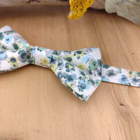 Noeud papillon floral vert