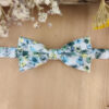 Noeud papillon floral vert pour enfant