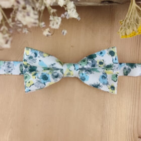Noeud papillon floral vert pour enfant