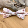 Noeud papillon rose poudré et sauge pour enfant