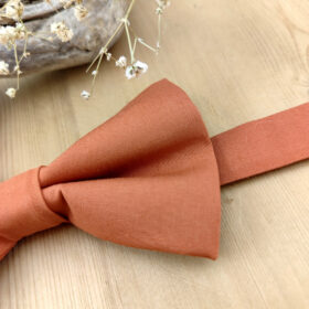 Noeud papillon double terracotta pour enfant