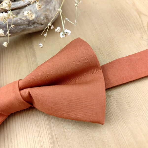 Noeud papillon double terracotta pour enfant