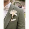Boutonnière fleur de lys ivoire