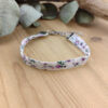 Bracelet tissu Liberty violet
