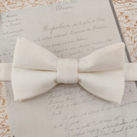 Noeud papillon double ivoire