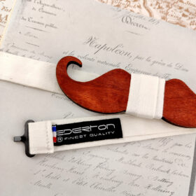 Noeud papillon bois moustache
