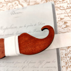 Noeud papillon bois moustache