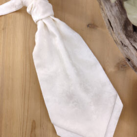 Lavallière ivoire tissu façonné