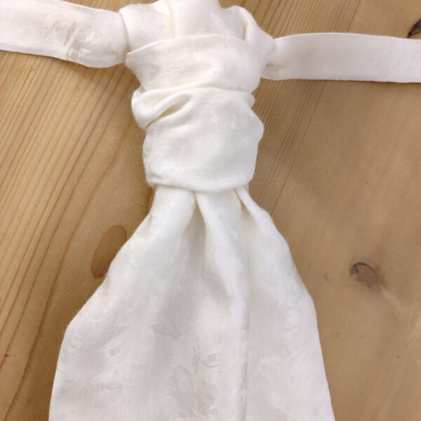 Lavallière ivoire tissu façonné