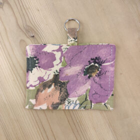 Porte badge fleuri