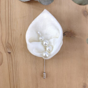 Boutonnière callas Ivoire