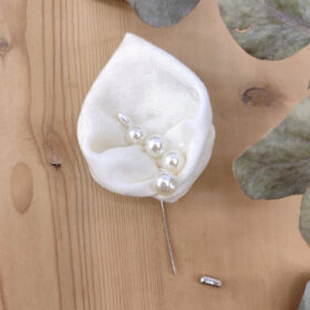 Boutonnière callas Ivoire