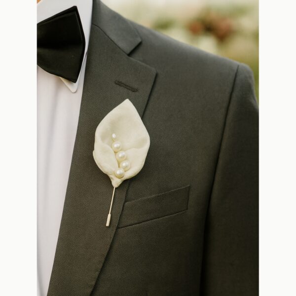 Boutonnière callas Ivoire