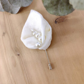 Boutonnière callas Ivoire
