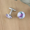 Boutons de manchettes Liberty violet