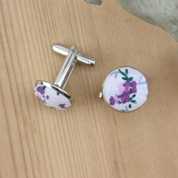 Boutons de manchettes Liberty violet