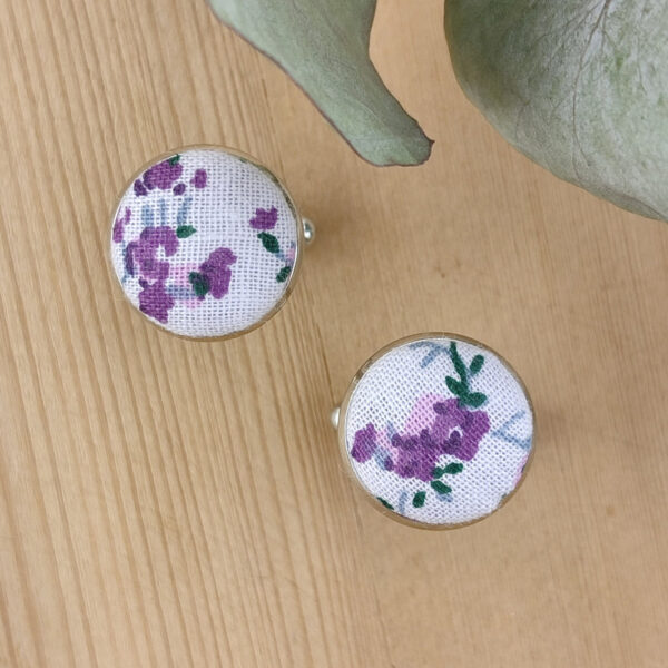 Boutons de manchettes Liberty violet