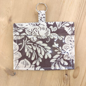 Porte badge beige et marron