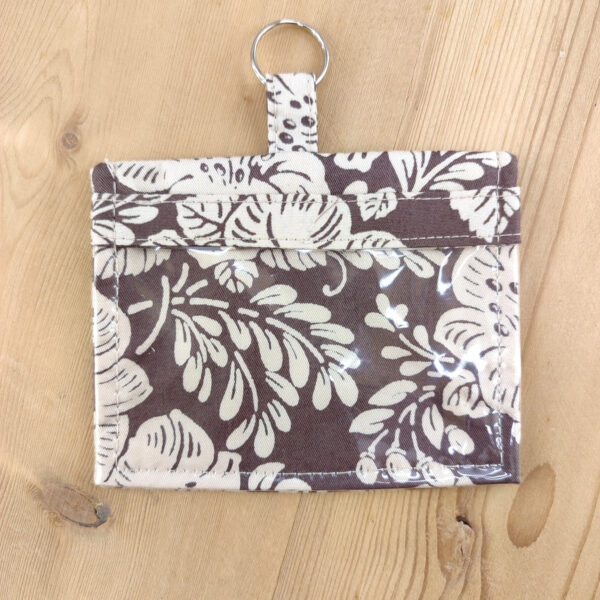 Porte badge beige et marron