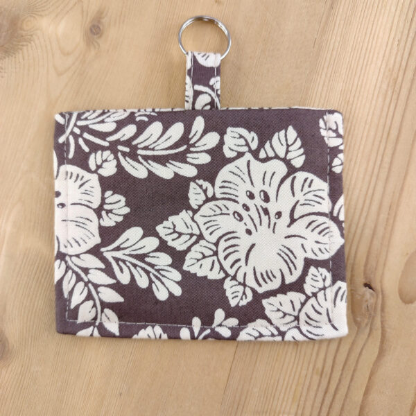 Porte badge beige et marron
