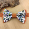 Nœud papillon Liberty Wiltshire vert et terracotta