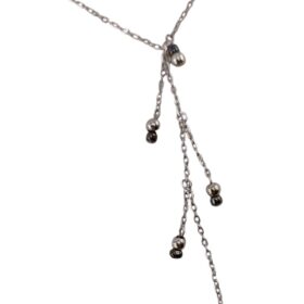 Collier de dos filigrane carré argenté