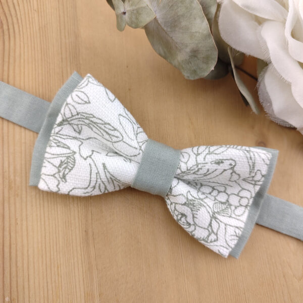 Noeud papillon feuillage vert sauge