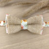Noeud Papillon Enfant Jute et Fleuri Boho – Terracotta, Orange Brûlée & Vert Sauge