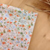 Pochette de Costume en Coton Liberty – Collection Fleurie Orange & Verte