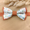 Noeud papillon Liberty orangé/vert & terracotta – Modèle cérémonie