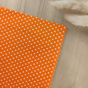 Pochette de costume orange à pois blancs