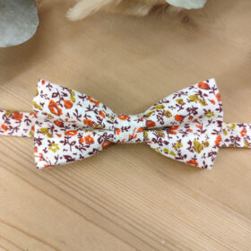 Noeud Papillon double Enfant Liberty – Orange & Vert