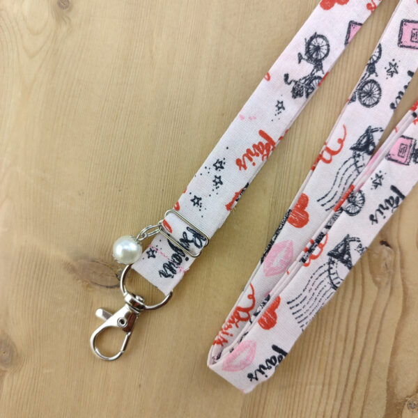 Cordon téléphone en tissu – Motif Paris