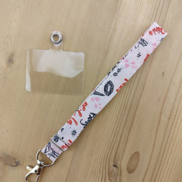 Cordon téléphone en tissu – Motif Paris