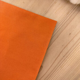 Pochette de costume en coton orange brûlée uni
