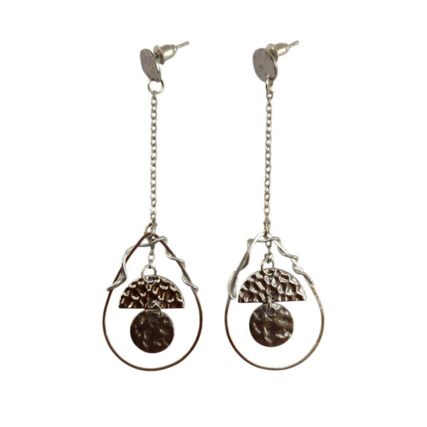 Boucles d'oreilles pendantes "Goutte d'Eau & Pampilles"