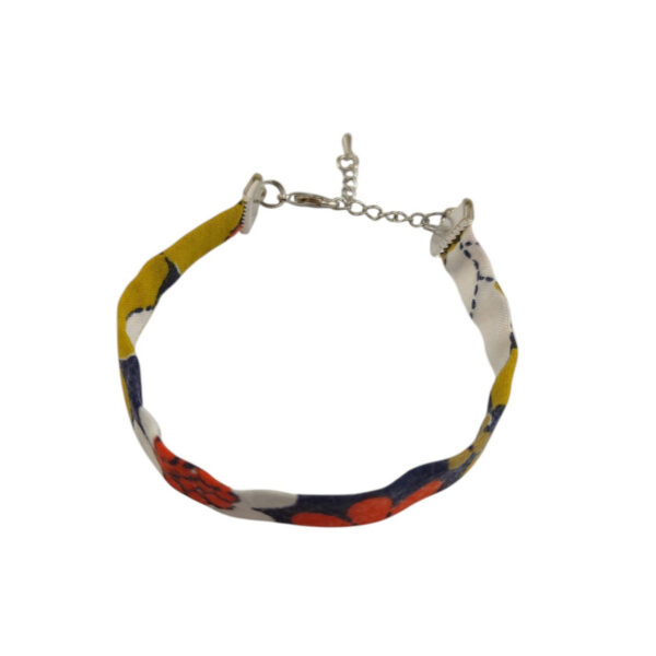Bracelet lanière Tissu Vintage Motif Floral Rétro